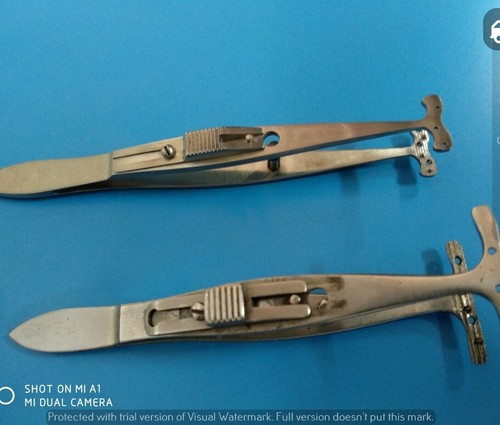 2 piezas abrazadera de tapa de ptosis 6 pines acero inoxidable fórceps instrumento ojo instrumento - Imagen 10 de 18