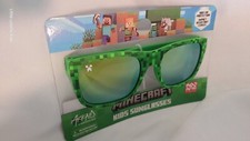 Minecraft Creeper Kids' Wayfarer Sunglasses   Green Pixel Print
