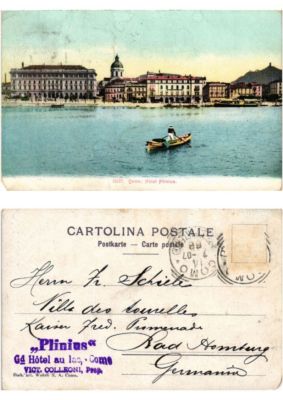 CPA AK COMO Hotel Plinius ITALY (506976)