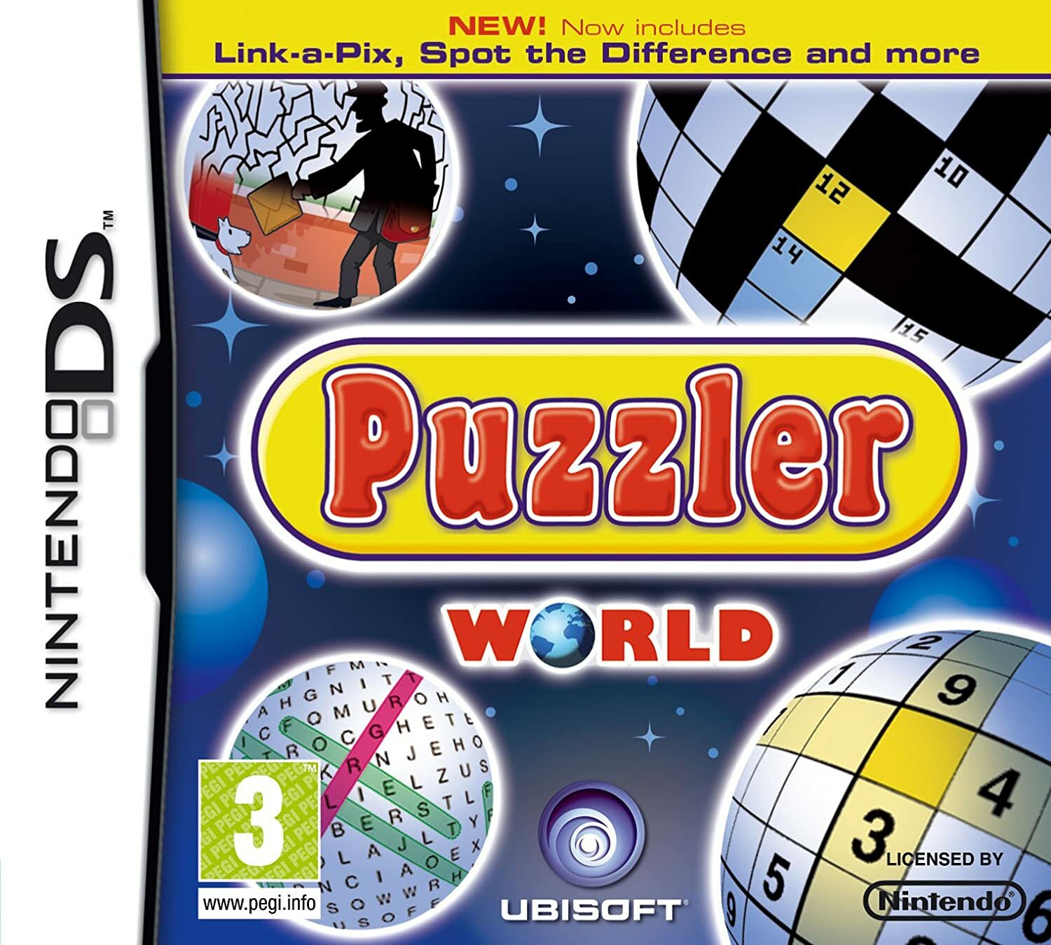 Puzzler World Nintendo DS COMPLETE (PLAYS ON 3DS)