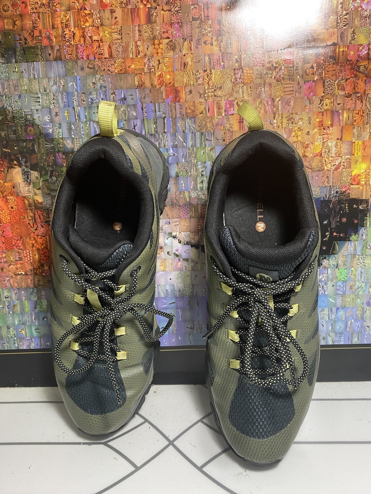 Scarpe da trekking comode da uomo Merrell Moab Edge 2 grigie oliva taglia 13