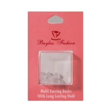 Buyless Fashion Earring Push Backs 6 Pairs Security Rubber Backs