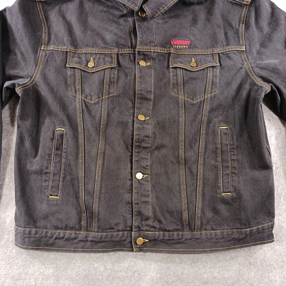 Chaqueta Ice History Iceberg Para Hombres 4XL Pato Donald Denim Hecha en Italia Gilmar. Foto 3 de 4