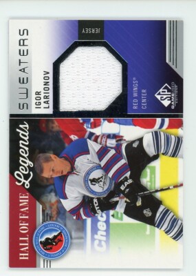 2021-22 UD SP Game Used Igor Larionov Hall of Fame Sweaters Detroit Red Wings