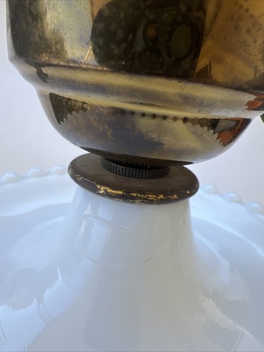 Vintage Underwriters Laboratories portable Lamp hobnail milk glass Base Only - Picture 11 of 12