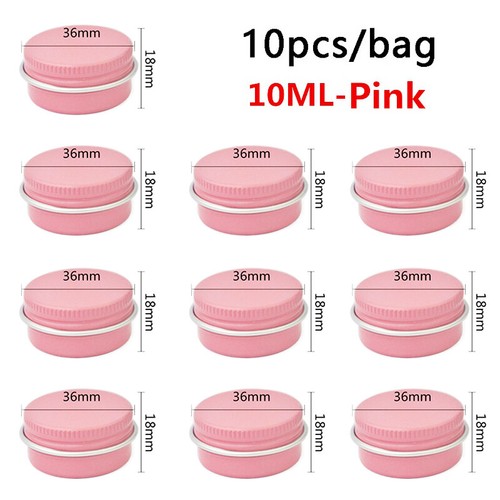 5-100ML Aluminium Tin Jar Small Round Box Storage Pot Lip Balm Cosmetics Jars - Picture 26 of 37
