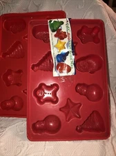 Jell-O Jigglers Christmas Holiday Molds Red, Set of 2, 10 Openings