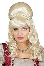Gräfin Perücke Rokoko blond Langhaarperücke Hochgesteckt Edelfrau Barock Damen