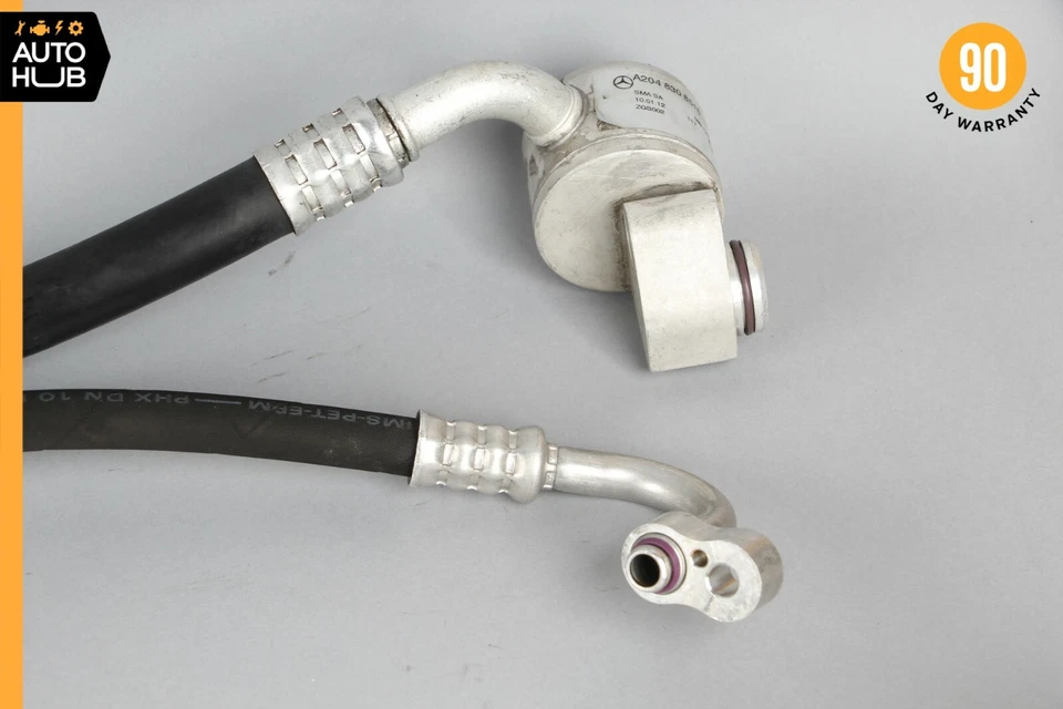 Juego de 2 mangueras de tubo de aire acondicionado aire acondicionado Mercedes W204 C250 M271 OEM 80k Foto 2 de 4