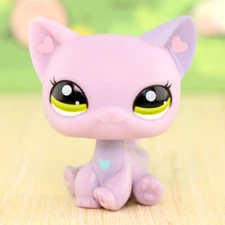 Minilpsshop Purple Sitting Short Hair Cat #1994 Rare Figure Bobble Head lps Toys