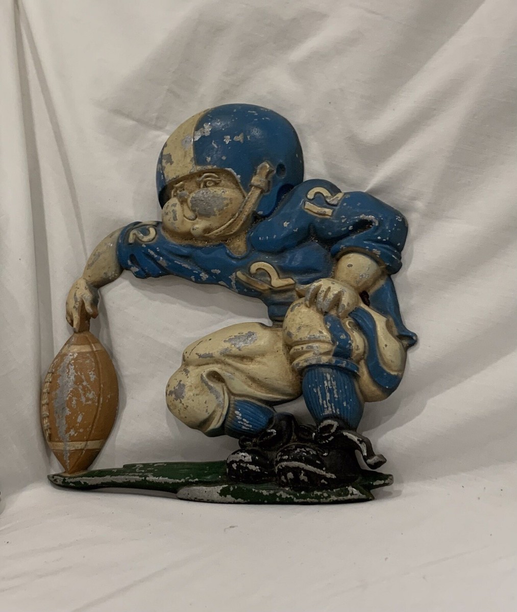 1976 Vintage Football Players Metal Wall Hanging Homco *USA