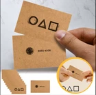 Squid 10Pcs Korean Party Invitation Card Square Triangle Circle