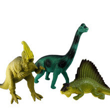 Dinosaur Figures Brachiosaurus, Parasaurolophus, Edaphosaurus Toys Lot of 3
