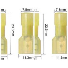 Nylon Male Insulated Wire Spade Terminal Crimp Connector 10-22 AWG Female
