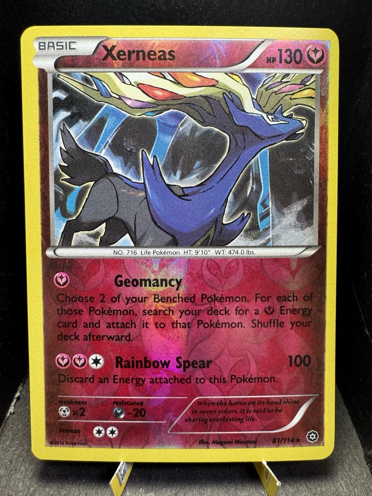 Pokemon TCG XY Steam Siege Xerneas 81/114 Reverse Holo Rare NM!