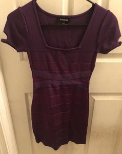 Bebe Women S Size Small Purple Cap Sleeve Bandage Body Con Dress Ebay
