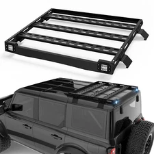 Rear Cargo Basket Half Short Roof Rack For 2021-2024 Ford Bronco Hardtop 4 Doors