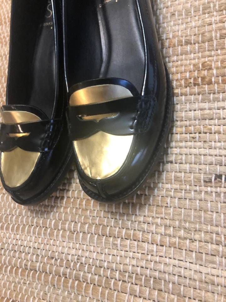 Donald J Pliner $150 DMSX Yev Penny Loafers Preppy Leather Flats DJP 6.5 6 1/2 - Image 4 of 4