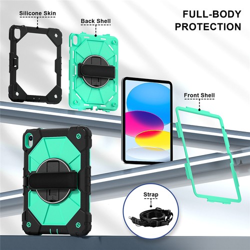 Für iPad 5/6/7/8/9/10/11. Gen A16 2025 Starkstrapaz Stoßdämpf Etui Ständer Case - Bild 76 von 122