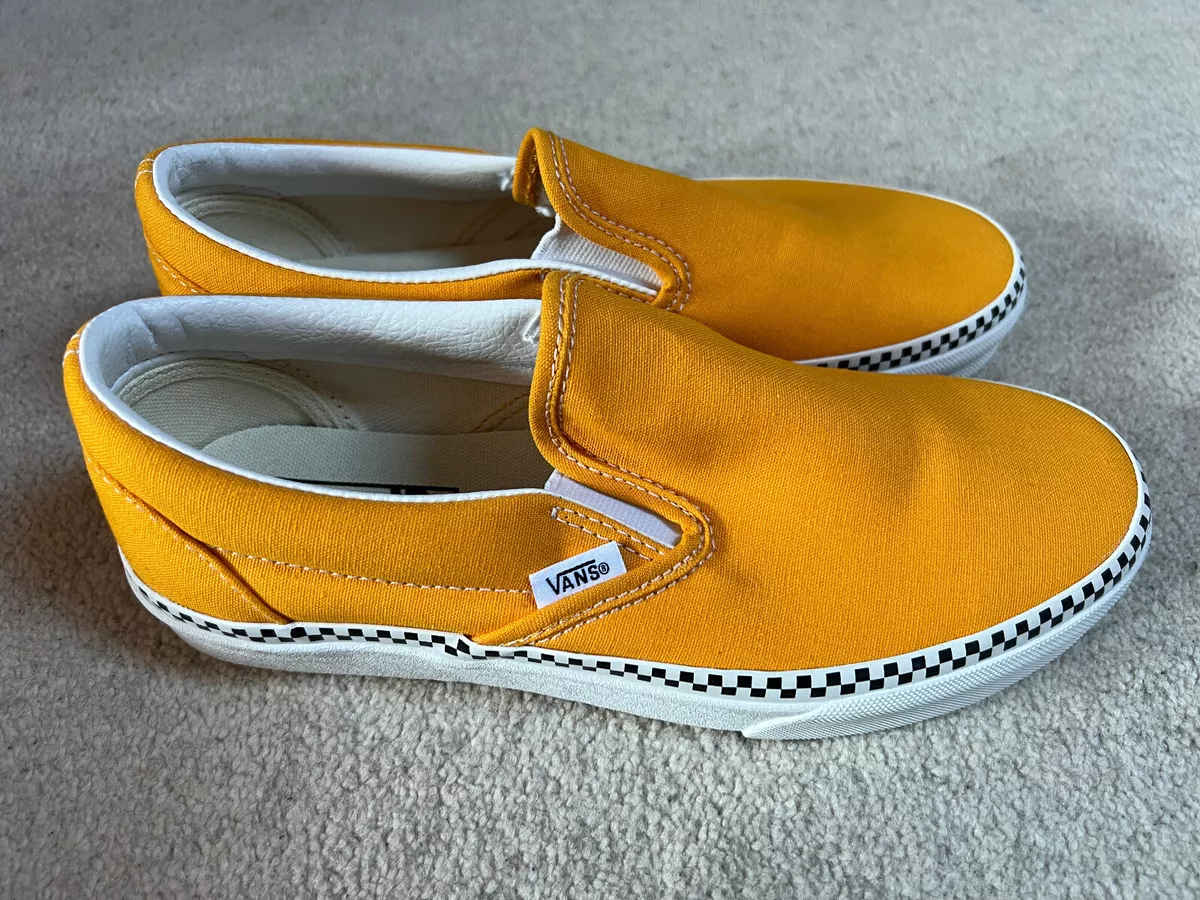 Yellow slip on store vans size 5