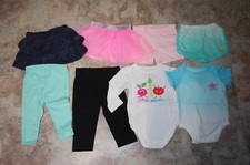 6-9 Toddler GIRLS CLOSE OUT 2 pants 2 shirts 2 shorts 2 bodysuits