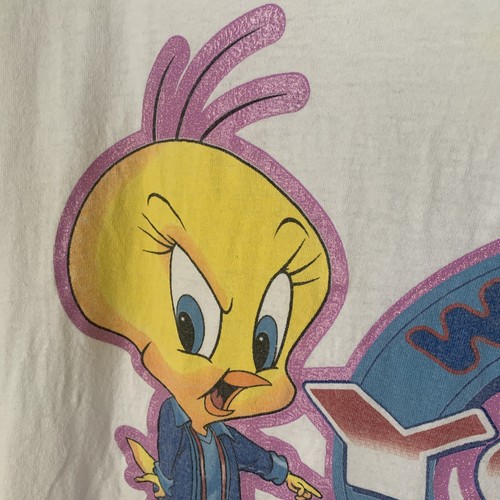 Vintage Men's Sz XL Tweety Bird T Shirt "What's our Excuse" Retro 1998 *SPOTS* - Picture 8 of 15