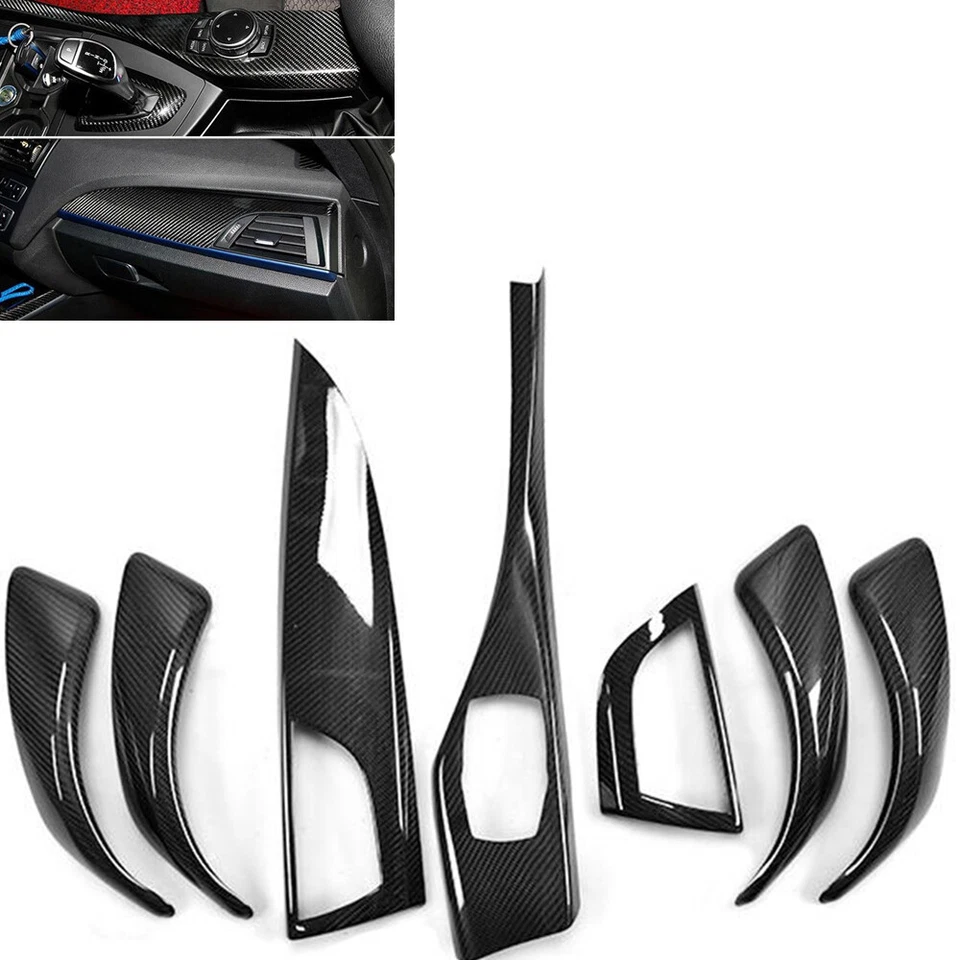 Tapicería interior de fibra de carbono para BMW F20 F21 116i 118i 120i M135i F22 F23 2012-17 Foto 2 de 4