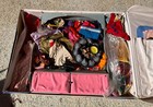 Huge Lot Of Antique 1960s Barbie Clothing W/ Lots Of Accessories And Case Vingta