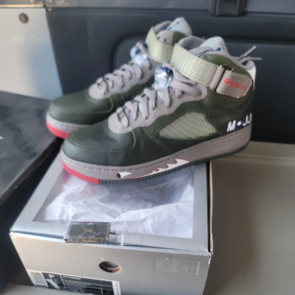 2008 Nike Air Jordan Fusion 5 AJF 5 Premier MOJJ серый медсестра размер 9,5-325330 341 - Изображение 4 из 4