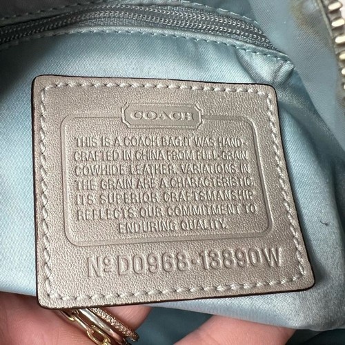 Borsa a tracolla Coach Alexandria argento pelle metallizzata sottile 13890W - Foto 4 di 8