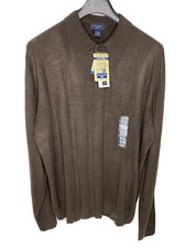 Men  s Dockers Extra Soft Brown Acrylic Sweater  Size XL Tall NWT