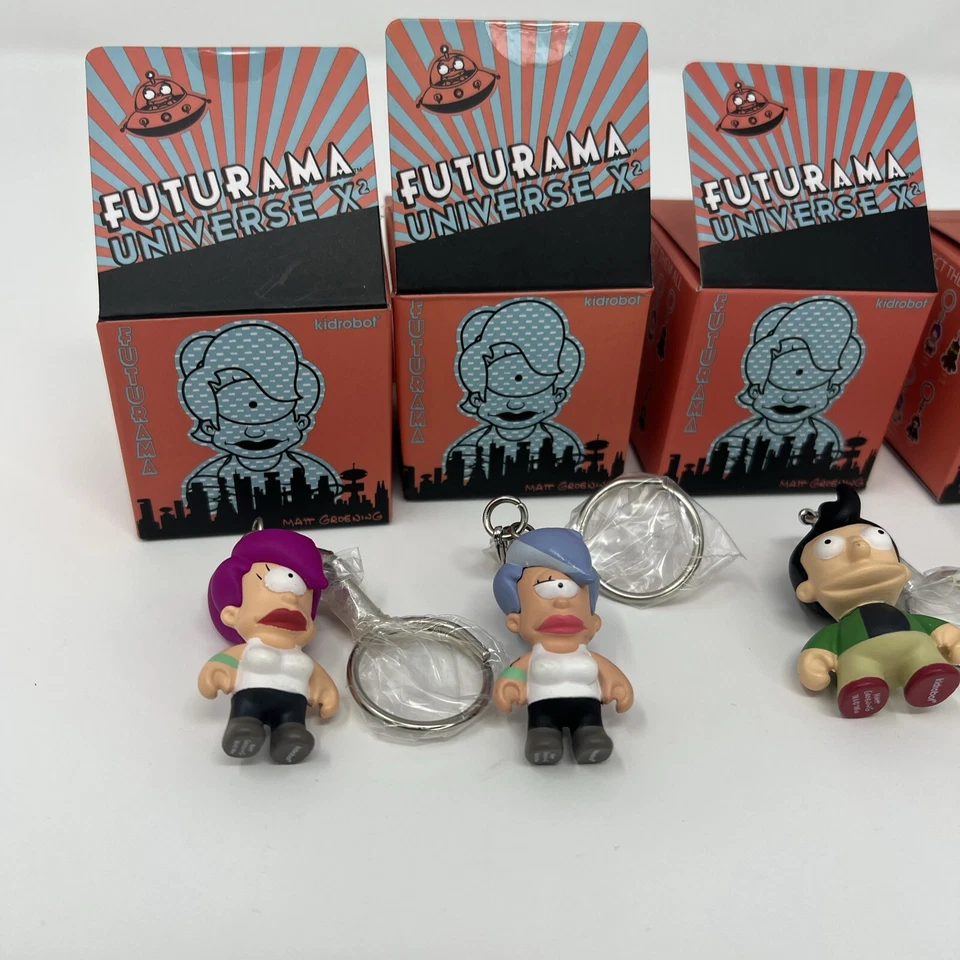 Kidrobot Futurama Vinyl Figure Keychain Blind Box Lot Old Leela Fry Universe X - Image 2 of 4