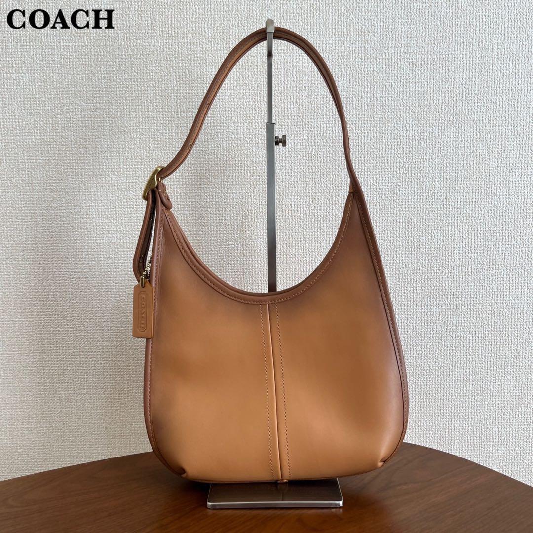 COACH Ergo Hobo Shoulder Bag Hand Bag Leather Brown Charm woman 