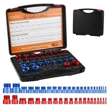 44Pcs Male/Female Bolt Size and Thread Gauge Nut and Bolt Thread Checker Stan...