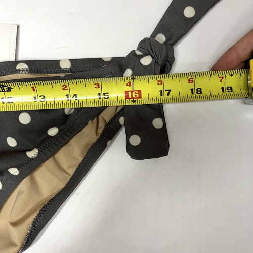 NUEVO CON ETIQUETAS J.Crew Bronceado Y Crema Lunares Parte Inferior de Bikini Corbata Ok El Lateral ~ Talla Grande - Imagen 7 de 10