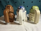 Star Wars Character Flashlights w/ Handles Lot of 3 Chewy R2-D2 Yoda see discr. — photo 2