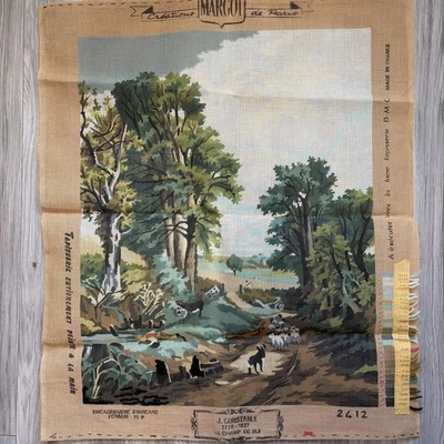 Vintage Margot 2412 Le Champ De Ble The Cornfield Needlepoint Canvas France - Bild 1 von 4