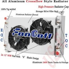 3 Row Radiator Shroud Fan For 88-99 Chevy GMC C/K C1500 C2500 C3500 5.0L 5.7L V8
