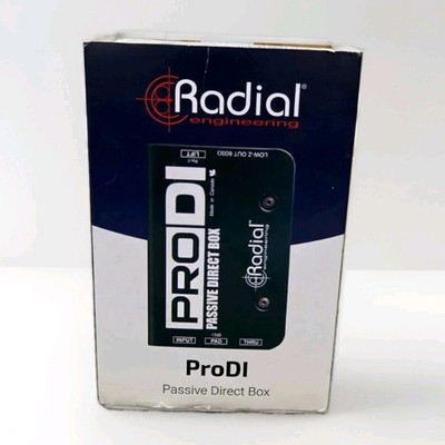 Radial Engineering ProDI Passive Direct Box DI Box w/ Original Box & Manual 
