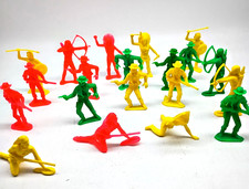 Vintage 70's Western Cowboys Indians Figures Tim-Mee Lot 20 Plastic 2.5" Rare