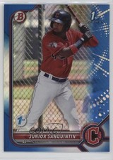2022 Bowman 1st Edition Blue Foil 79/150 Junior Sanquintin #BPPF-80 0yj0