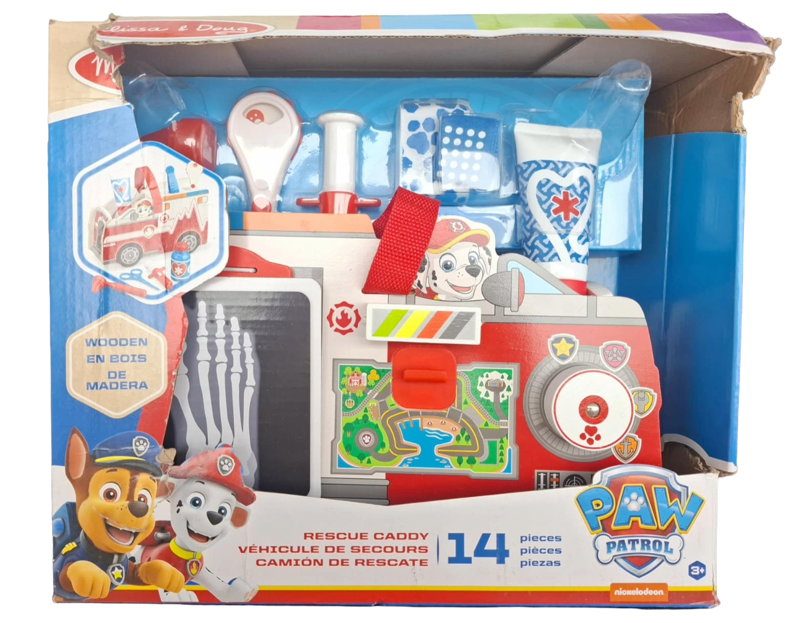 PAW Patrol Marshall's Wooden Rescue Caddy Kids Toy Melissa & Doug #Damaged Box#