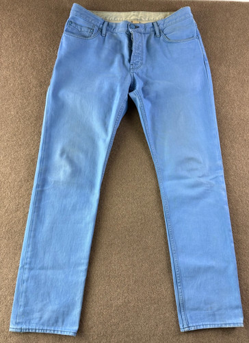 Burberry Brit Blue Jeans Men's 34 x 32 Denim Button Fly Good Condition