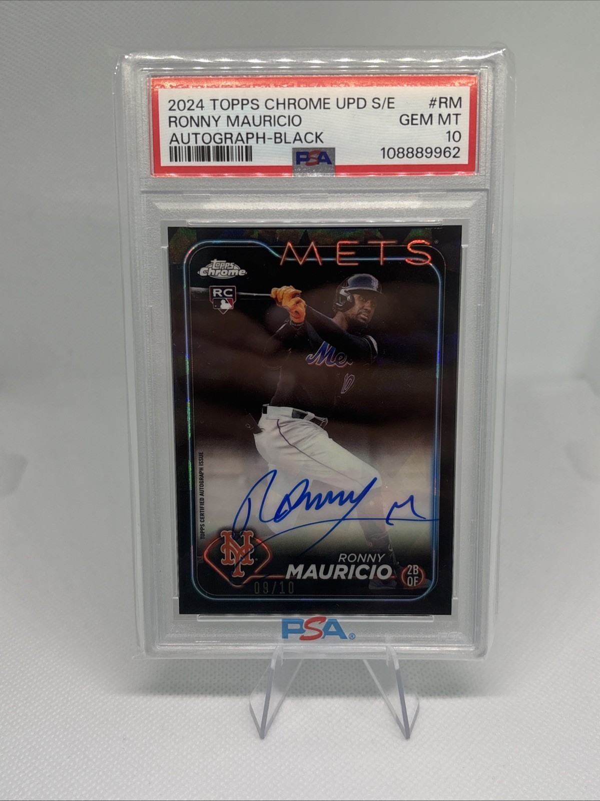 2024 Topps Chrome Update Sapphire - Ronny Mauricio Autograph - Black /10