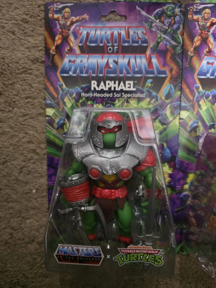 Mattel MOTU- TMNT (Tortugas de Greyskull) Lote de 3 FIGURAS TMNT. Raph, Leo, Don Foto 2 de 4