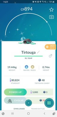  Shiny Tirtouga (Schillernd Galapaflos) Pokemon GO  Exchange or PTC
