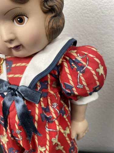 1991 Daisy Kingdom Doll Brown Hair & Eyes Vinyl 18" in Sailor Theme Outfit - Picture 4 of 8
