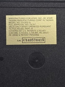 Atari 2600 Darth Vader Console Bundle OEM 2x Joystick Cords MINT COND TESTED