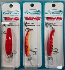 3-Reef Runner Mini-Rip HOT TAMALE 100-33 Trolling, Casting lure 12'  3 PACK