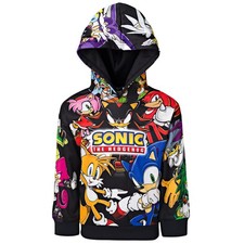 Tails Sonic The Hedgehog Shadow Little Boys Fleece Pullover Hoodie Black 6